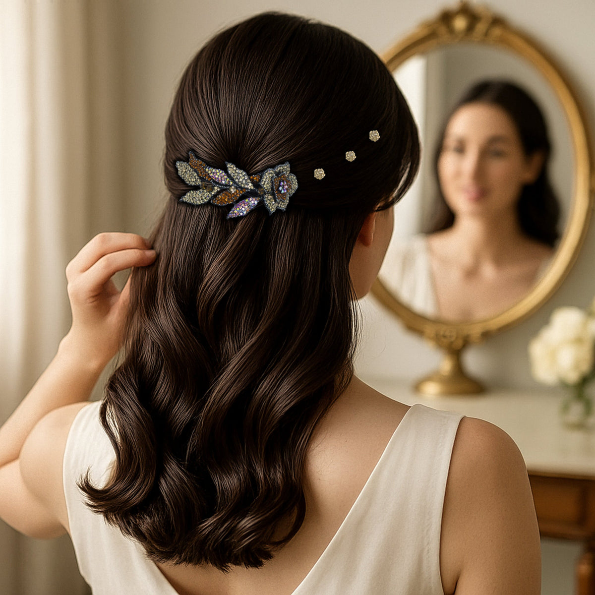 Midnight Bloom — Barrette